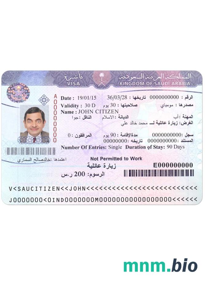Arabia Saudyjska visa Wersja 2